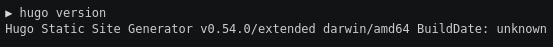 Hugo version